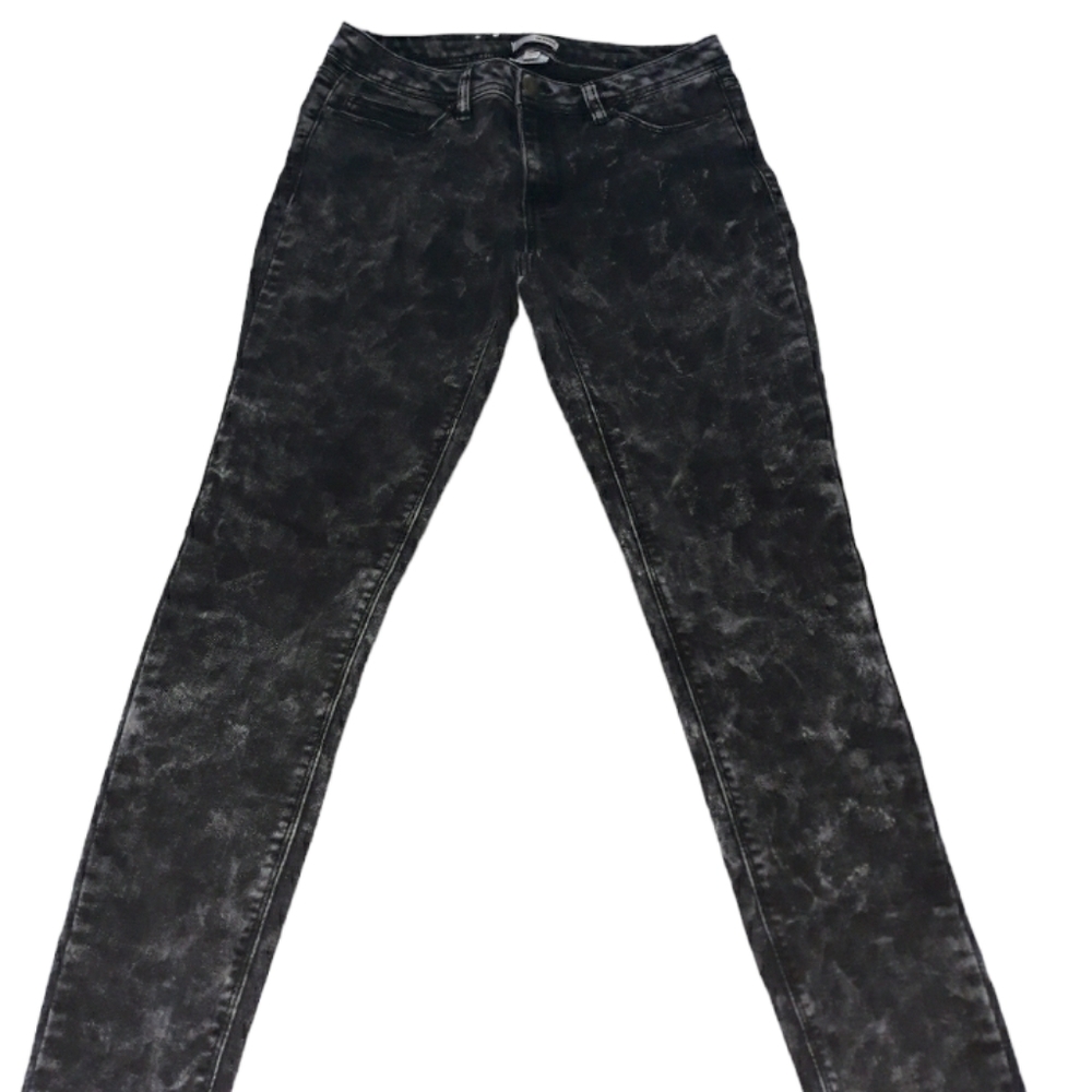 Junior size 9 black and gray acid wash jeans